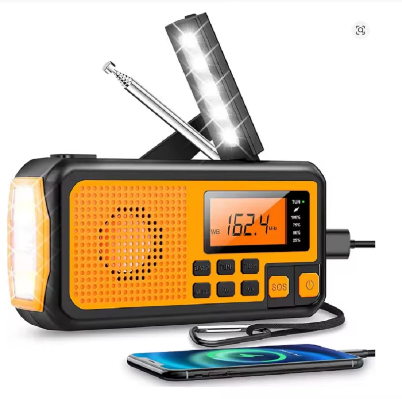 For Gift Emergency Solar Radio Hand Crank Charging AM/FM SW Dynamo Survival Radio Led Torch Outdoor for Disaster Blackout Use