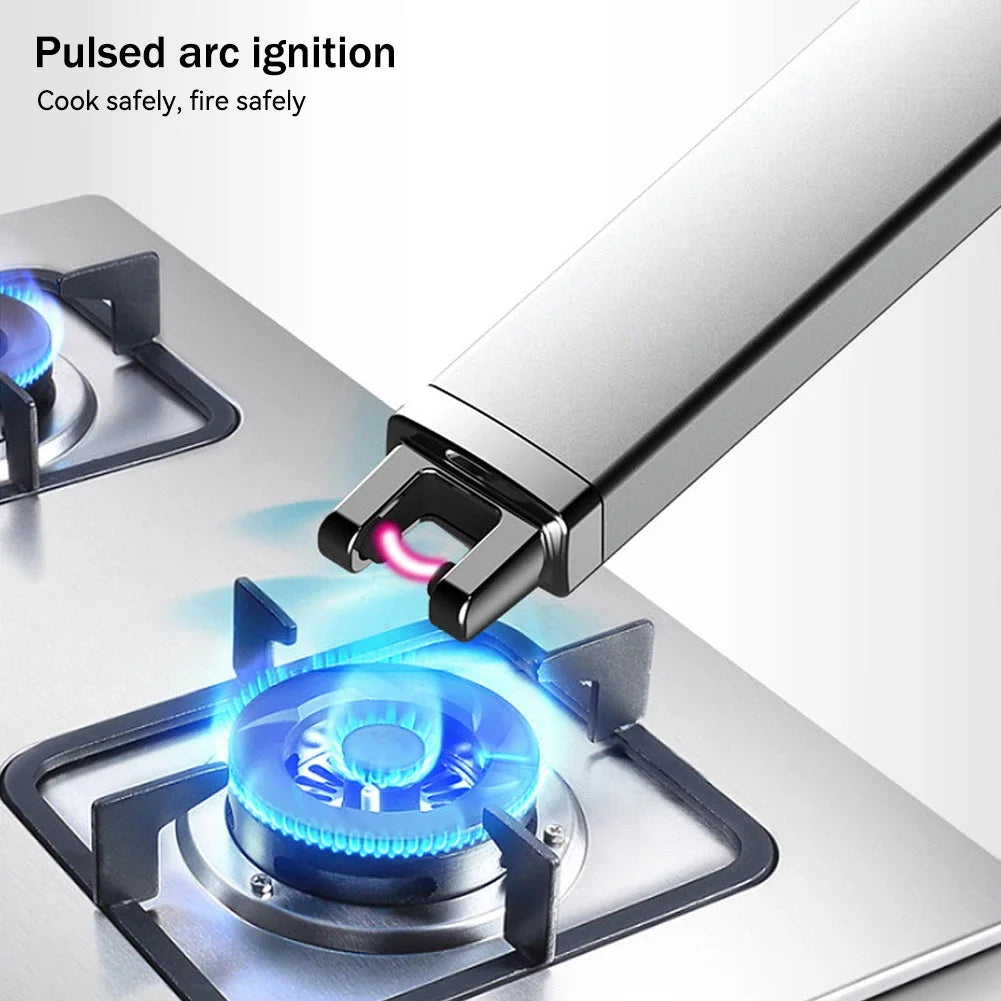 Electric Arc Ignition Windproof Pulse Flameless Plasma Ignition Candle Lighters USB Rechargeable Lighter Kitchen Outdoor BBQ