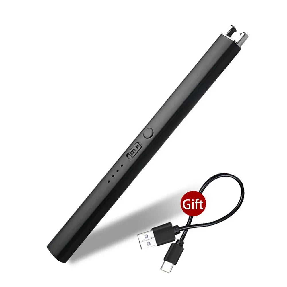Electric Arc Ignition Windproof Pulse Flameless Plasma Ignition Candle Lighters USB Rechargeable Lighter Kitchen Outdoor BBQ