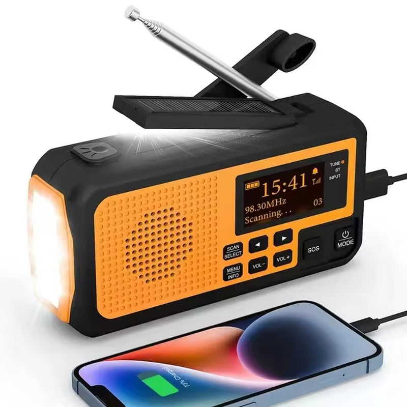 For Gift Emergency Solar Radio Hand Crank Charging AM/FM SW Dynamo Survival Radio Led Torch Outdoor for Disaster Blackout Use